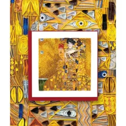 Online Lady in Gold Art Quilling Card Famous Painting Cards