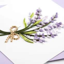 Fashion Lavender Bunch Quilling Card Frame It! | Bird & Flower Cards
