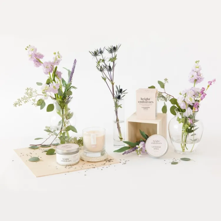 Fashion Lavender Sprig Soy Candle 8 oz. Candles