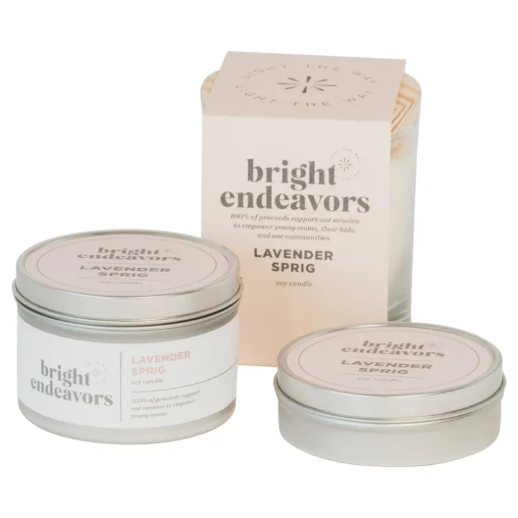 Fashion Lavender Sprig Soy Candle 8 oz. Candles