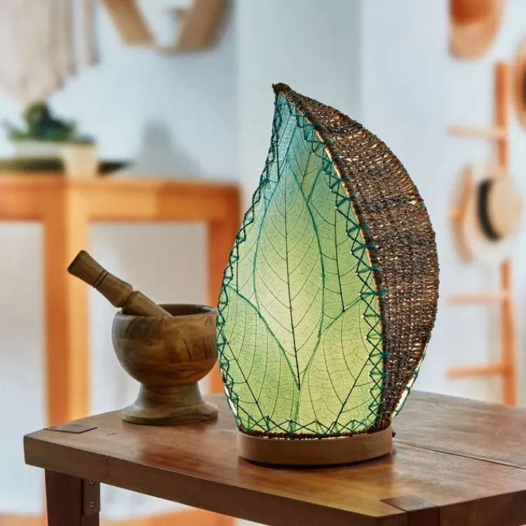 New Leaflet Table Lamp – Blue Leaf Lamps