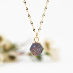 Hot Let the Light in Druzy Drop Necklace Fight Trafficking | Necklaces