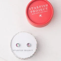 Sale Lora Lavender & Silver Stud Earrings Fight Trafficking | Earrings