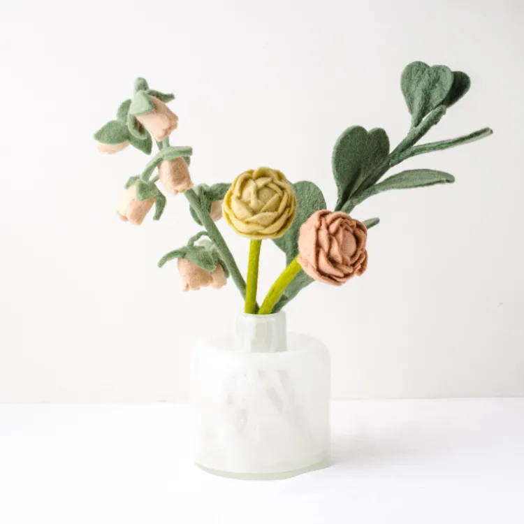 Sale Mango Twist Felt Flower Bouquet Felt Flowers