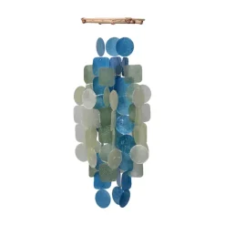 Clearance Medium Capiz Shell Chime – Green Blue Capiz Wind Chimes