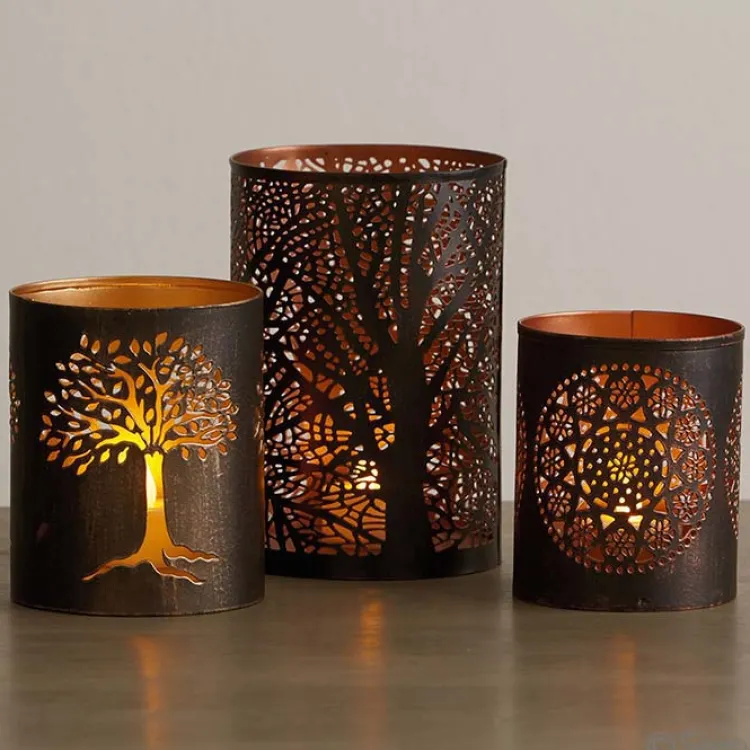 Discount Medium Tree of Life Iron Lantern Candles | Lanterns & Night Lights