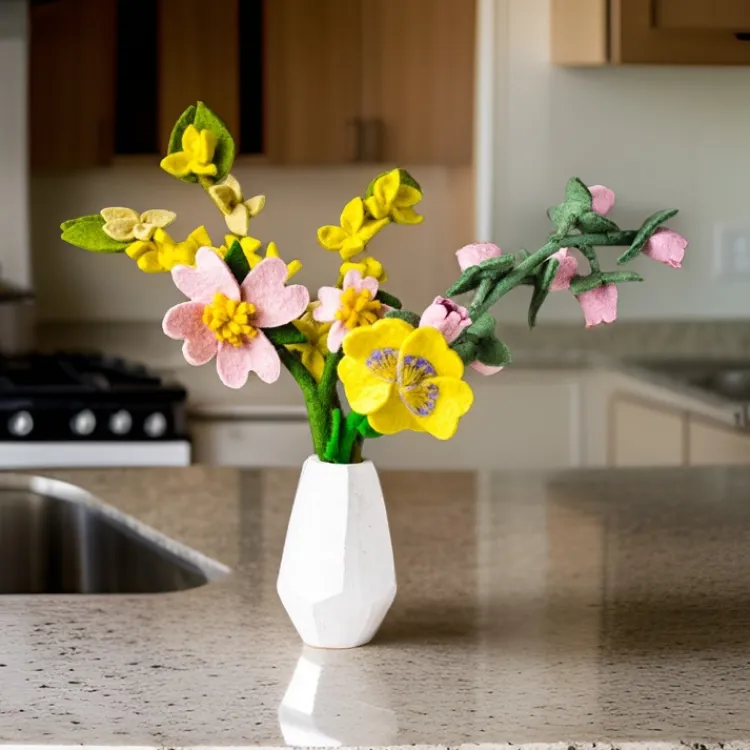 Outlet Mellow Sunshine Felt Flower Bouquet Felt Flowers