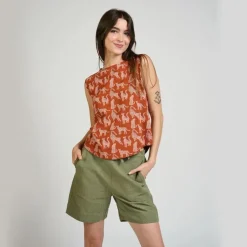 Clearance Millie Muscle Tee Leopard Sienna Tops & Tunics