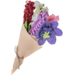 Hot Mini Felt Bouquet Foxglove & Lupine Felt Flowers