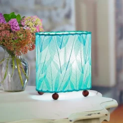 Discount Mini Guyabano Leaf Lamp – Sea Blue – preorder for est. ship 6/2025 Leaf Lamps