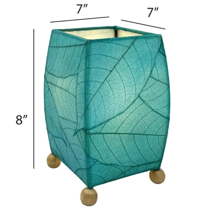 Discount Mini Square Cocoa Leaf Lamp – Blue Leaf Lamps