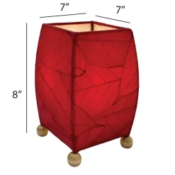 Fashion Mini Square Cocoa Leaf Lamp – Red Leaf Lamps