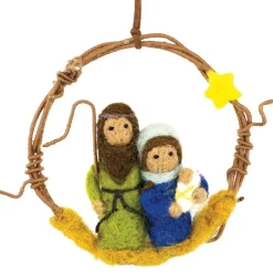 New Mini Wreath Nativity Wall Decor