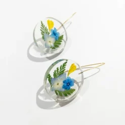 Sale Mixed Flower Full Moon Earrings Earrings