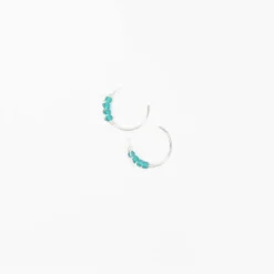 Outlet Moab Western Beaded Hoop Earrings Sterling Silver Earrings