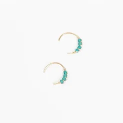 Online Moab Western Beaded Hoop Earrings 14K Gold Earrings