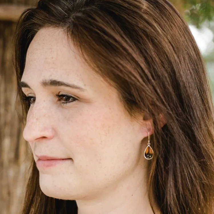 Clearance Monarch Butterfly Wing Earrings Earrings