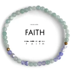 Fashion Morse Code Bracelet Faith – Mint & Blue Lace Agate Morse Code | Bracelets & Cuffs