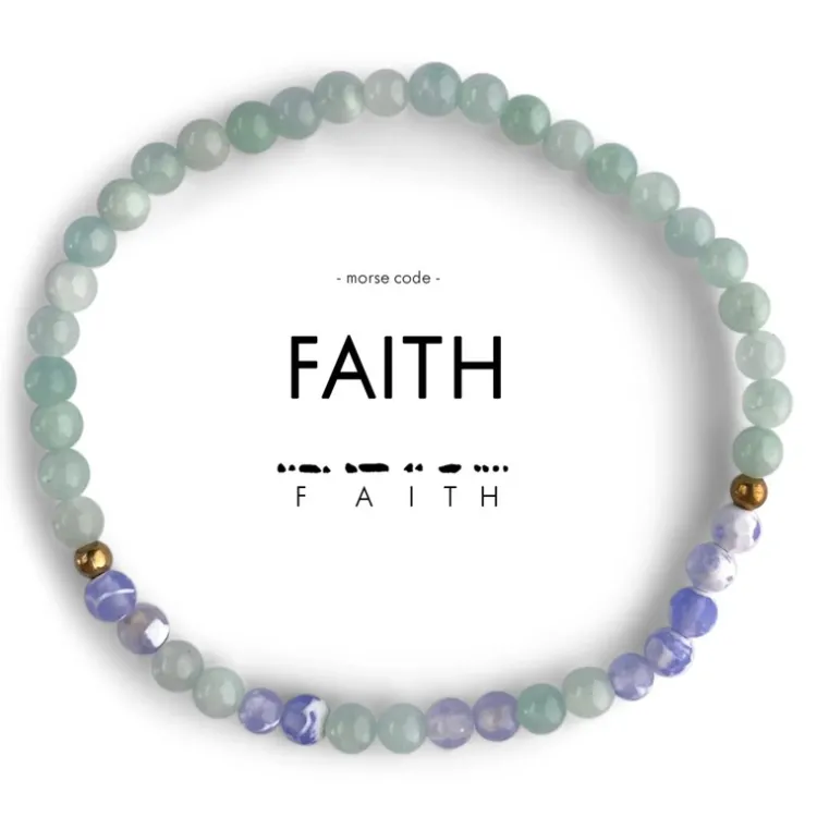 Fashion Morse Code Bracelet Faith – Mint & Blue Lace Agate Morse Code | Bracelets & Cuffs