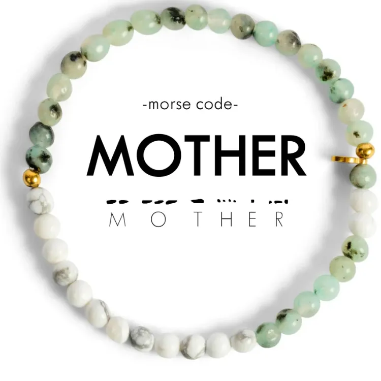 Hot Morse Code Bracelet Mother – Jasper & Marble Morse Code | Bracelets & Cuffs