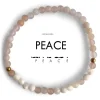 Clearance Morse Code Bracelet Peace – Mother of Pearl & Pink Aventurine Morse Code | Bracelets & Cuffs