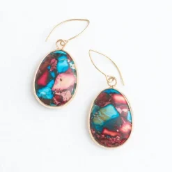 Hot Mosaic Jasper Earrings Fight Trafficking | Earrings
