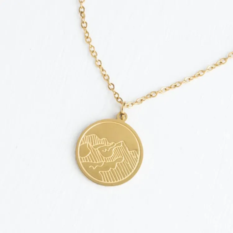 New Mountain Adventure Necklace Gold Fight Trafficking | Necklaces