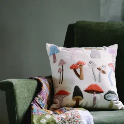 Online Mushroom Multi Embroidered Pillow Pillows