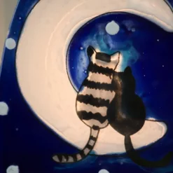 Outlet New Moon with Cats Night Light Lanterns & Night Lights
