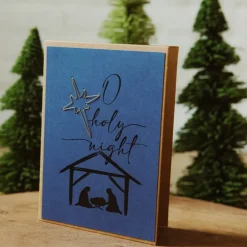 Fashion O Holy Night Holiday Greeting Card Christmas Cards