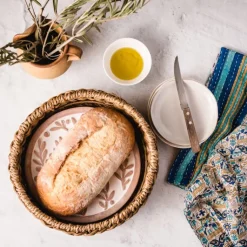 Clearance Olive Branch Bread Warmer Basket Tabletop | Bread Warmer Baskets