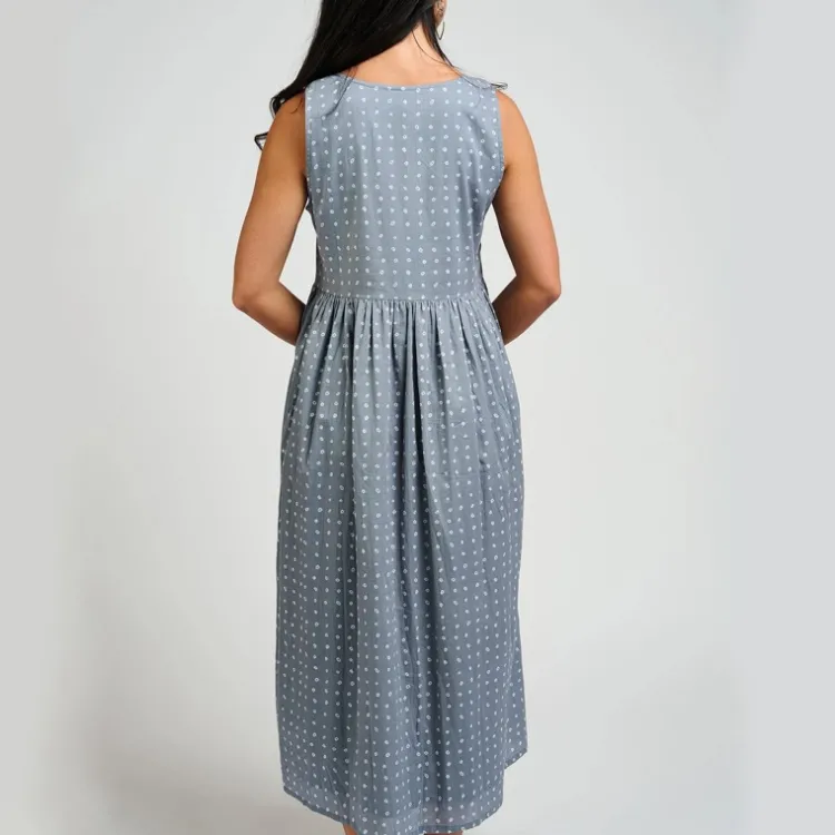 Hot Olivia Dress Cream and Cornflower Dots Dresses