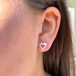 Discount Open Heart Post Earrings Earrings
