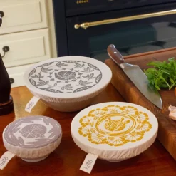 Online Organic Cotton Dish Covers – Small Set of 3 Herbs Tabletop | Chef Accessories
