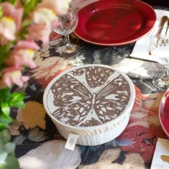 Fashion Organic Cotton Dish Cover – Medium Butterflies Tabletop