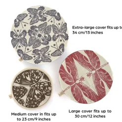 Sale Organic Cotton Dish Covers – Large Set of 3 Butterflies Tabletop