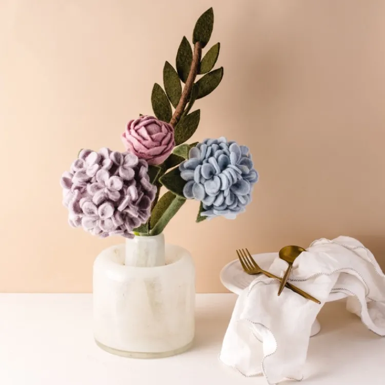 New Pastel Petals Felt Flower Bouquet Felt Flowers
