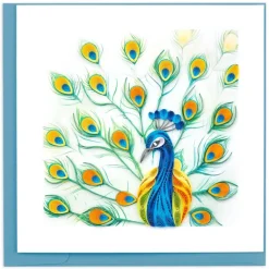 Clearance Peacock Feather Display Quilling Card Bird & Flower Cards