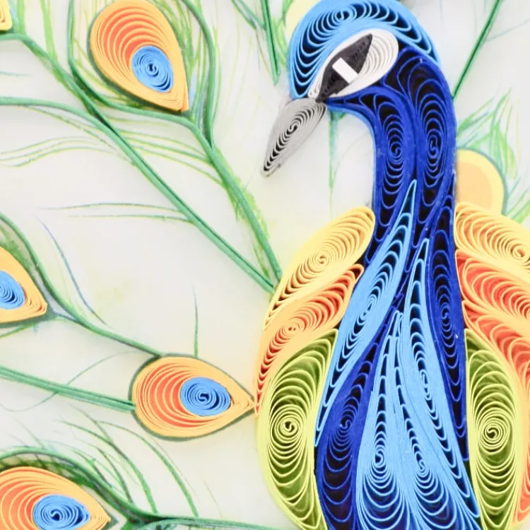 Clearance Peacock Feather Display Quilling Card Bird & Flower Cards