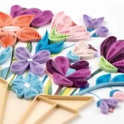 Discount Playful Flower Bouquet Quilling Card Bird & Flower Cards
