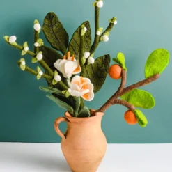 Fashion Plum Blossom Felt Flower Bouquet Felt Flowers