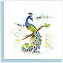 Clearance Posing Peacock Quilling Card Bird & Flower Cards