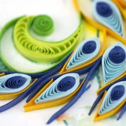 Clearance Posing Peacock Quilling Card Bird & Flower Cards