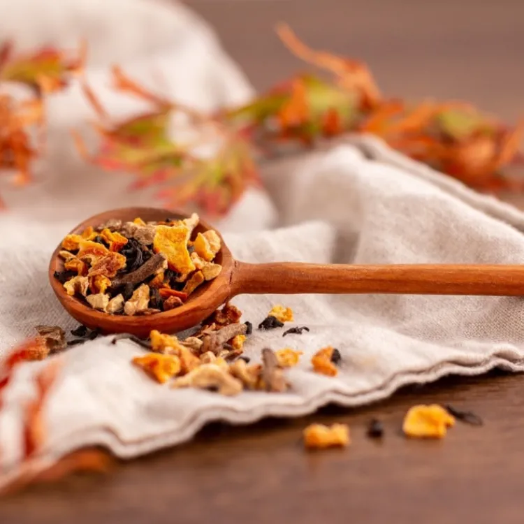 Online Pumpkin Spice Loose Leaf Tea Tin & Spoon Food