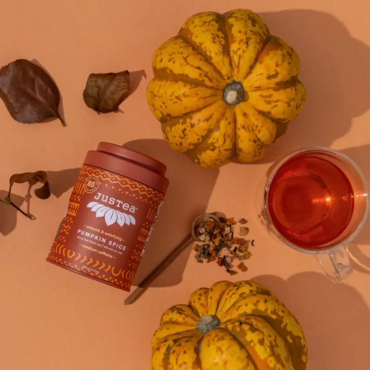 Online Pumpkin Spice Loose Leaf Tea Tin & Spoon Food