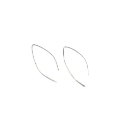 Hot Qasioun Minimalist Mini-Threader Earrings Sterling Silver Earrings