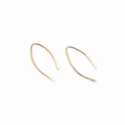 Best Qasioun Minimalist Mini-Threader Earrings 14K Gold Earrings