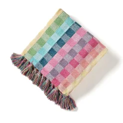 Online Rainbow Gingham Rethread Throw Blankets & Throws
