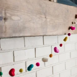 Discount Rainbow Heart Felt Ball Garland Garlands