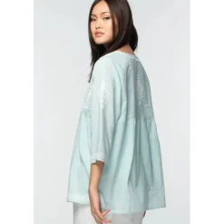 New Ramani Embroidered Top Pastel Green Tops & Tunics